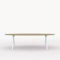 Studio HENK Slim X-Type Oval tafel wit frame 3 cm