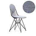Vitra Eames Wire Chair DKR-2 stoel zwart gepoedercoat onderstel