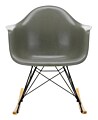 Vitra Eames RAR Fiberglass schommelstoel met zwart onderstel
