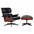 Product afbeelding van: Vitra Eames Lounge chair fauteuil + Ottoman kersen zwart leer NW
